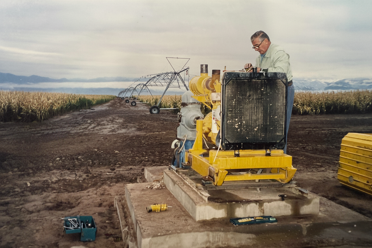 Trabajo histórico con equipos de riego
